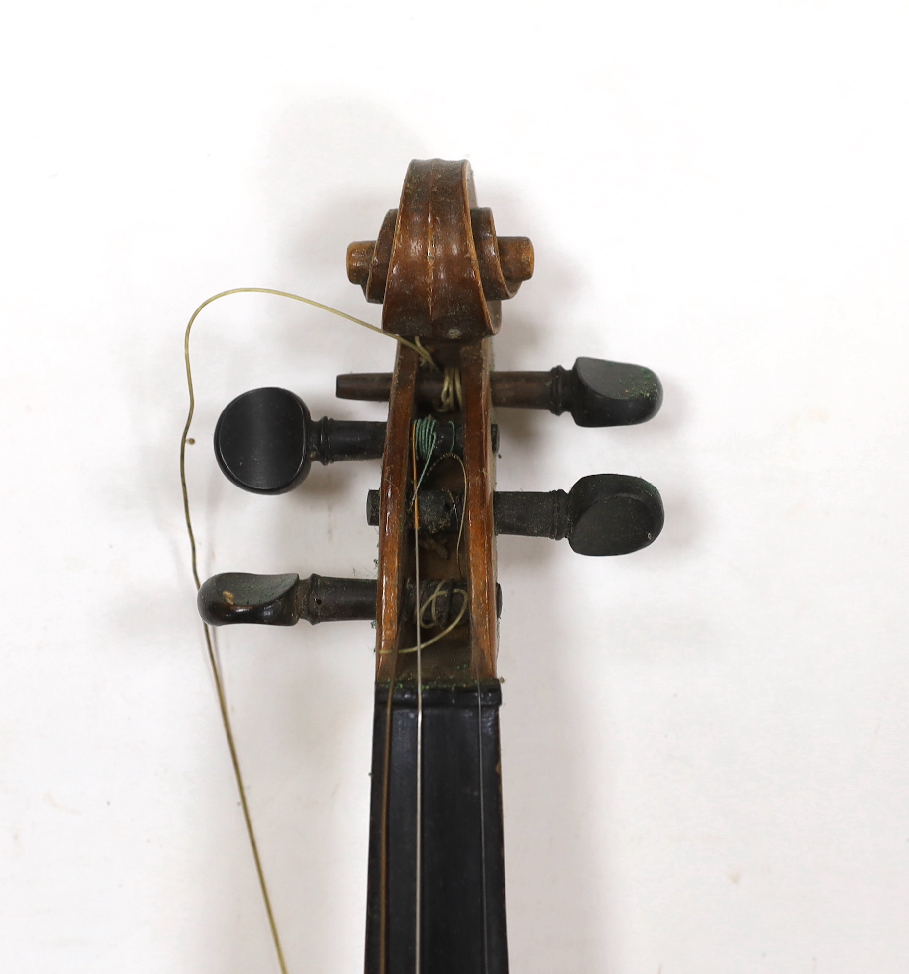 Two late 19th/early 20th cased century violins